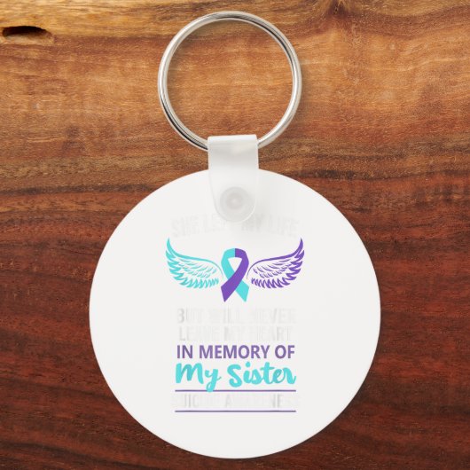 In Memory Of Sister Suicide Awareness Prevention Sleutelhanger (Voorkant)