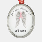In Memory of the Breast Cancer Kerstannament Metalen Ornament (Links)