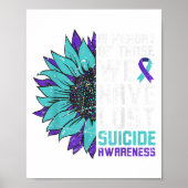 In Memory Suicide Awareness, Prevention Sunflower  Poster (Voorkant)