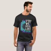 In Memory Suicide Awareness, Prevention Sunflower  T-shirt (Voorkant volledig)