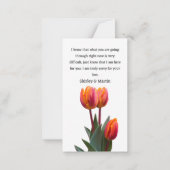 In Memory Sympathie Memorial Angel bloemistenkaart Notitiekaartje (Achterkant)