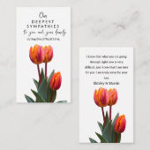 In Memory Sympathie Memorial Angel bloemistenkaart Notitiekaartje (Voorkant / Achterkant)