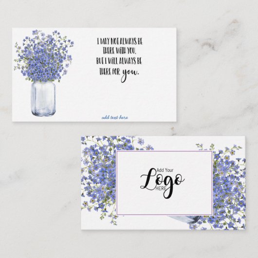 In Memory Sympathie Memorial Angel bloemistenkaart Notitiekaartje (Voorkant / Achterkant)