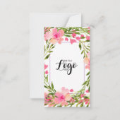 In Memory Sympathie Memorial Angel bloemistenkaart Notitiekaartje (Achterkant)