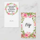 In Memory Sympathie Memorial Angel bloemistenkaart Notitiekaartje (Voorkant / Achterkant)