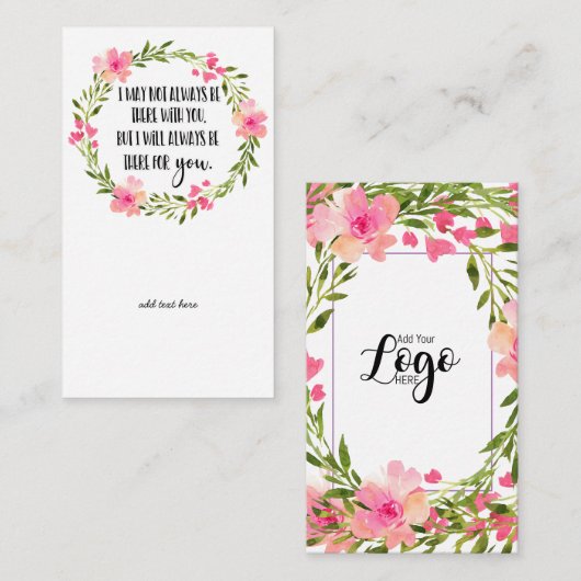 In Memory Sympathie Memorial Angel bloemistenkaart Notitiekaartje (Voorkant / Achterkant)