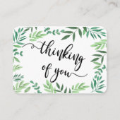 In Memory Sympathy Memorial Angel keepomwille gift Visitekaartje (Achterkant)