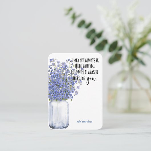 In Memory Sympathy Memorial Angel keepomwille gift Visitekaartje (Staand voorkant)