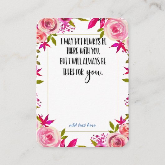 In Memory Sympathy Memorial Angel keepomwille gift Visitekaartje (Voorkant)