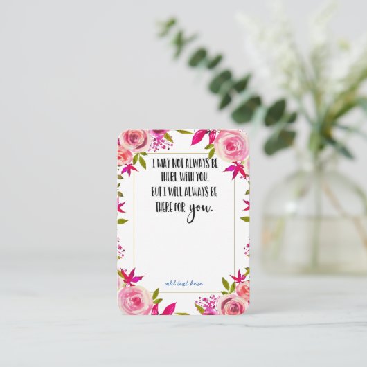 In Memory Sympathy Memorial Angel keepomwille gift Visitekaartje (Staand voorkant)