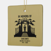 In Memory Vrouw Begrafenis van zangers Keramisch Ornament (Links)