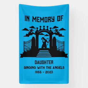In Memory Vrouw Begrafenis van zangers Spandoek