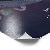 In Memory Waterverf Zwart Roos Moderne Gothic Foto Afdruk (Hoek)