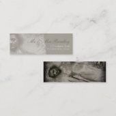 In Memory Woman and Flowers Visitekaartje (Voorkant / Achterkant)