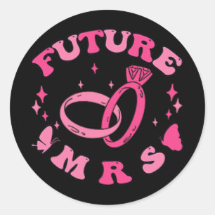 In Mij Era Geverifieerd Groovy Bruid Bachelorette  Ronde Sticker