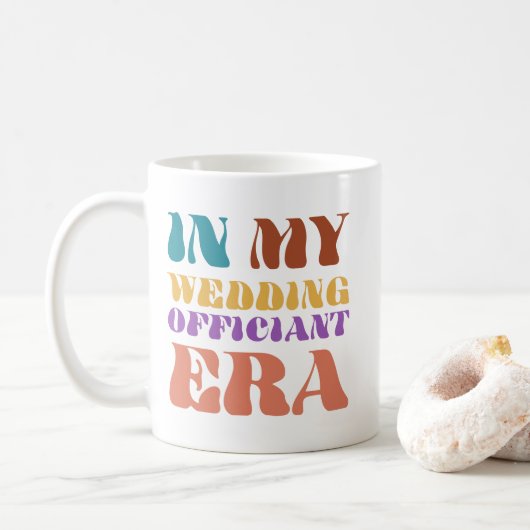 In Mij Era Huwelijksfunctionaris Retro Stijl Koffiemok (Met donut)