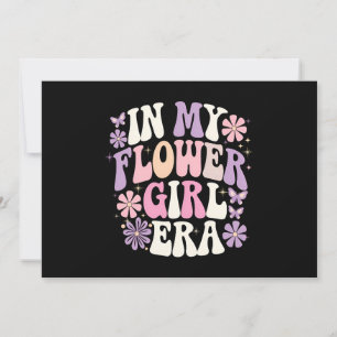 In Mij Era Van Bloemenmeisje Retro Groovy Bloem Kaart