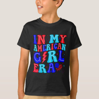 In Mij Era van het Amerikaanse Meisje Retro 4 juli T-shirt