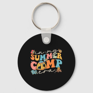 In Mij Era van het Zomer Kamp Retro Zomer Kampeerd Sleutelhanger