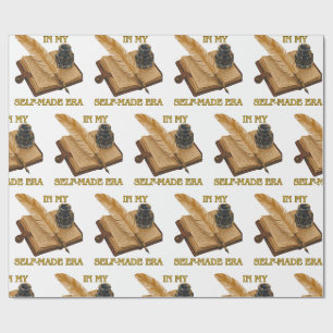 In Mij Era Van Zelfontplooiing Vintage Veer Ganzen Cadeaupapier