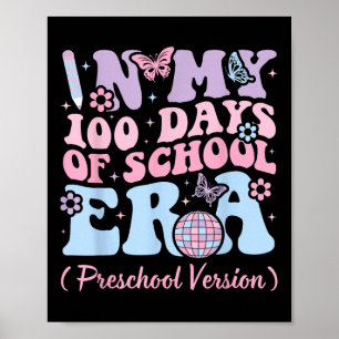 In mijn 100 dagen schooltijd Kinder retro kleuters Poster