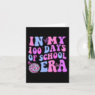 In mijn 100 dagen schooltijd retro disco 100ste da kaart