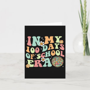 In mijn 100 dagen schooltijd retro disco 100ste da kaart