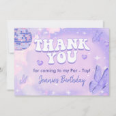 In mijn 18e verjaardag tijdperk feest bedankkaart (Voorkant)