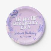 In mijn 18e verjaardag tijdperk feest papieren bordje (Voorkant)