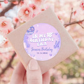 In mijn 18e verjaardag tijdperk feest ronde sticker