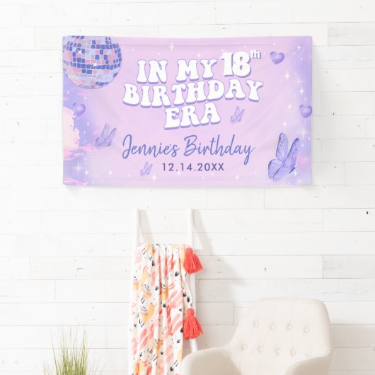 In mijn 18e verjaardag tijdperk feest spandoek (Insitu)