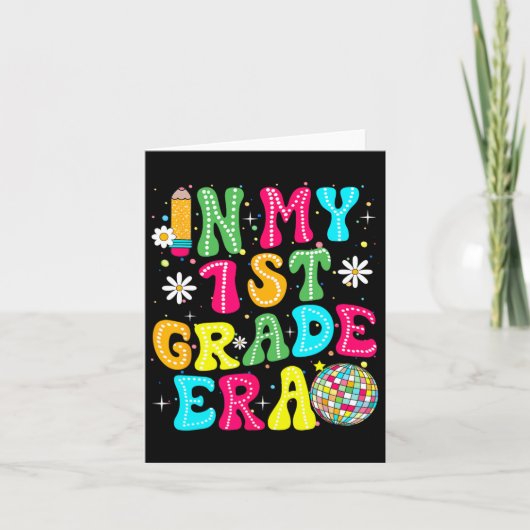 In mijn 1e klas tijdperk meisje terug naar school kaart (Voorkant)