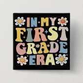 In mijn 1e klas tijdperk vierkante button 5,1 cm (Voorkant)