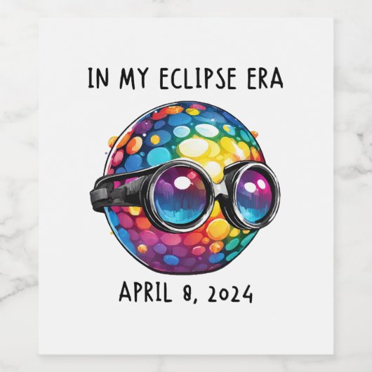 In mijn 2024 Solar Eclipse tijdperk Wijn Etiket (Enkel label)