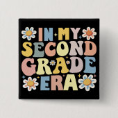 In mijn 2e klas tijdperk vierkante button 5,1 cm (Voorkant)