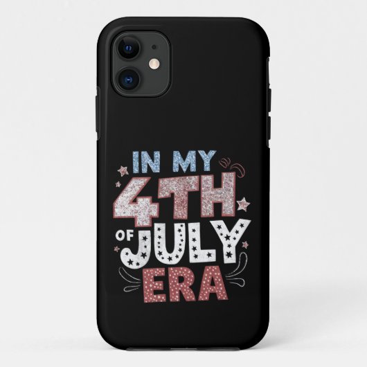 In mijn 4 juli-tijdperk VS Amerikaans patriottisch Case-Mate iPhone Case (Achterkant)