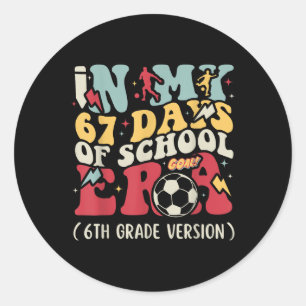 In Mijn 67 Dagen Van School Tijdperk Meme Kinderen Ronde Sticker