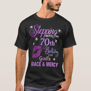In mijn 70ste verjaardag Gods genade en genade T-shirt