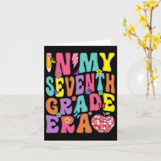 In mijn 7e klas tijdperk 7e klas terug naar school kaart (Gele Bloem)