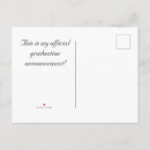In mijn Afstudeerder tijdperk Aankondigingskaart (Achterkant)