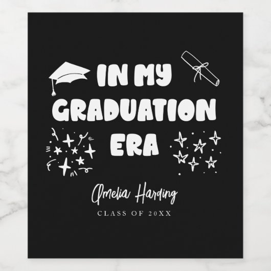 In mijn Afstuderen tijdperk Funky Wijn Etiket (Enkel label)