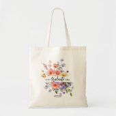 In mijn Afstuderen tijdperk | Monogram bloemen Tote Bag (Voorkant)