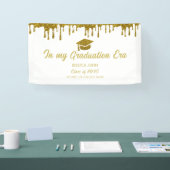 In mijn afstuderen tijdperk wit en goud afstuderen spandoek (Beurs)