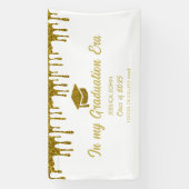 In mijn afstuderen tijdperk wit en goud afstuderen spandoek (Verticaal)