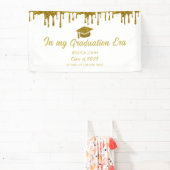 In mijn afstuderen tijdperk wit en goud afstuderen spandoek (Insitu)