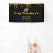 In mijn afstuderen tijdperk zwart en goud afstuder spandoek (Insitu)