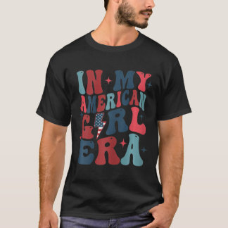 In mijn Amerikaanse Meisje Era Retro 4th of July F T-shirt