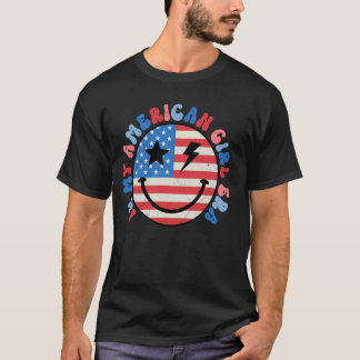 In mijn Amerikaanse-meisje tijdperk Groovy 4 juli  T-shirt