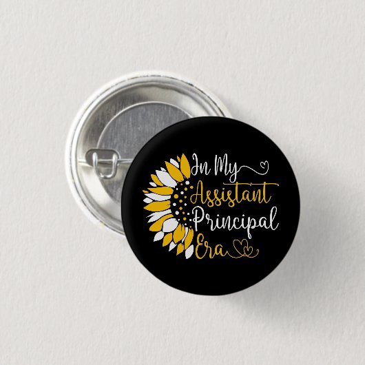 In mijn assistent schoolhoofd tijdperk leraar grap ronde button 3,2 cm (Voorkant /achterkant)