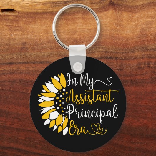 In mijn assistent schoolhoofd tijdperk leraar grap sleutelhanger (Achterkant)
